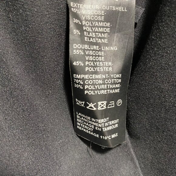 The Kooples Black Size 6 Cocktail Pocket Mini Dress Hopla Stretch Baddie Dark - Picture 6 of 6